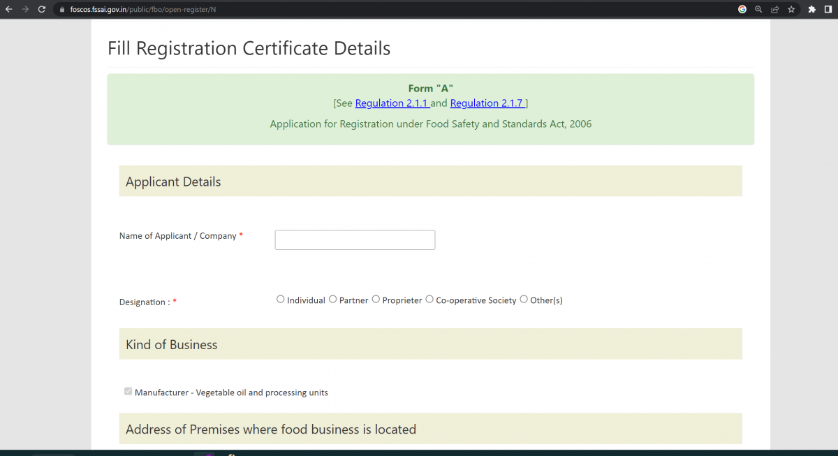 FoSCoS Registration Online - LegalWiz.in